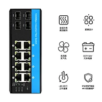 全千兆4光8电工业交换机